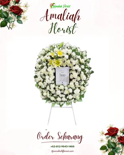 Krans Bunga Duka Cita di Kenali Besar
